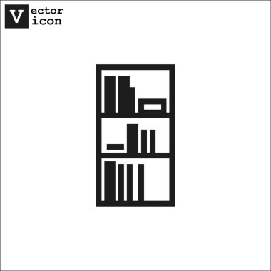 Kitaplık Düz Simgesi