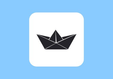 Kağıt gemi basit web simgesi