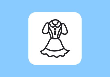 Giysi düz simgesi, vektör, illüstrasyon