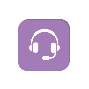 Kulaklýklý mikrofon seti web simgesi