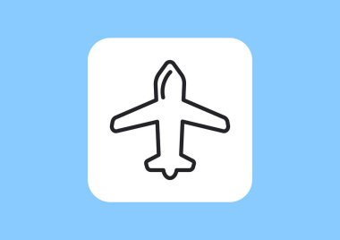 Uçak uçan ile basit web simgesi