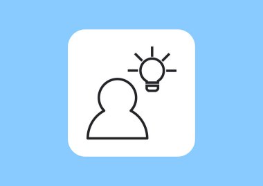 fikir web simgesi, vektör çizim 