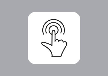 dokunmatik ekran simgesi, vektör illüstrasyonu 