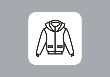 ceket düz simgesi, vektör, illüstrasyon