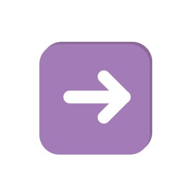 Sağ simge, basit vektör çizim gösteren oka