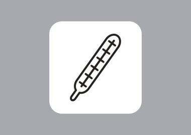 Termometre web simgesi, vektör çizim 