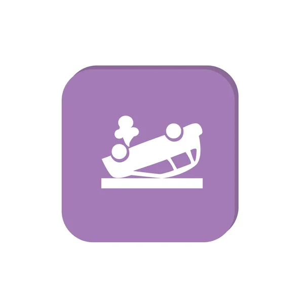 Icono web de coche roto — Vector de stock