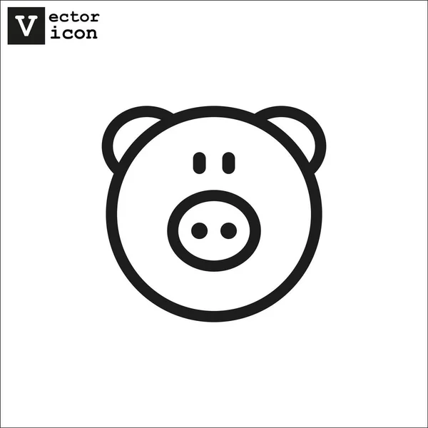 Ícone de banco porquinho — Vetor de Stock