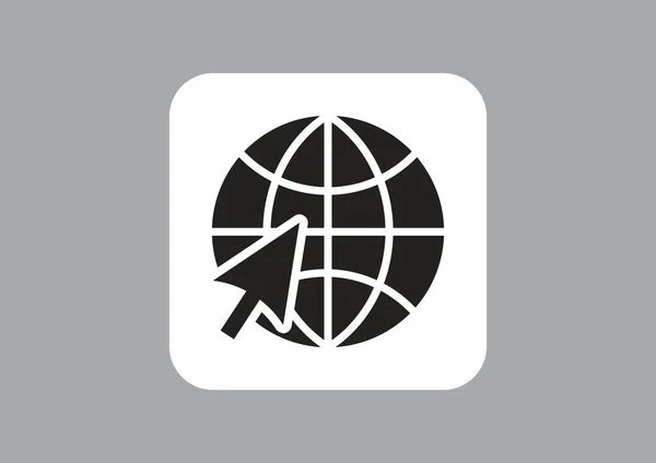 Planeet aarde web pictogram — Stockvector