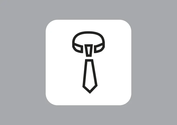 Svázaný kravatový jednoduchý web ikony — Stockový vektor