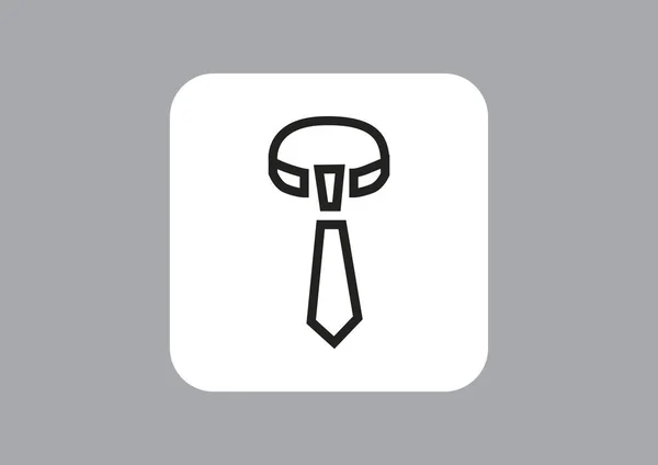 Corbata anudada icono web simple — Archivo Imágenes Vectoriales