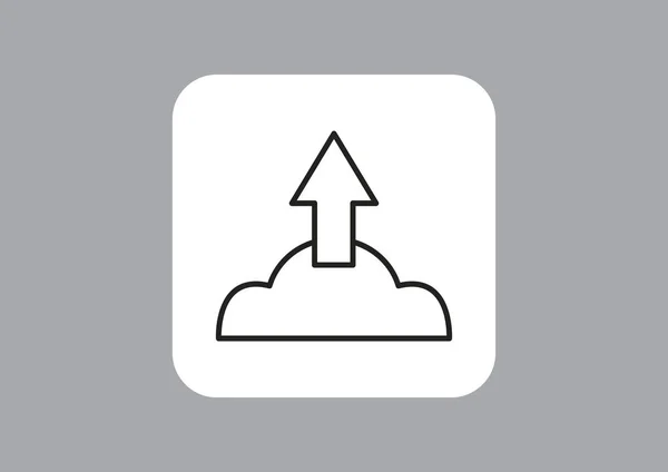 Cloud fichier symbole de téléchargement — Image vectorielle