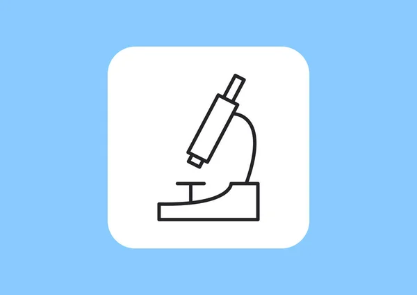 Microscope Icône Web Simple Illustration Vectorielle Contour — Image vectorielle