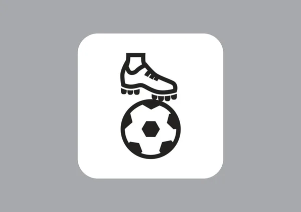 Het Pictogram Van Het Web Van Voetbal Kleurrijke Vectorillustratie — Stockvector