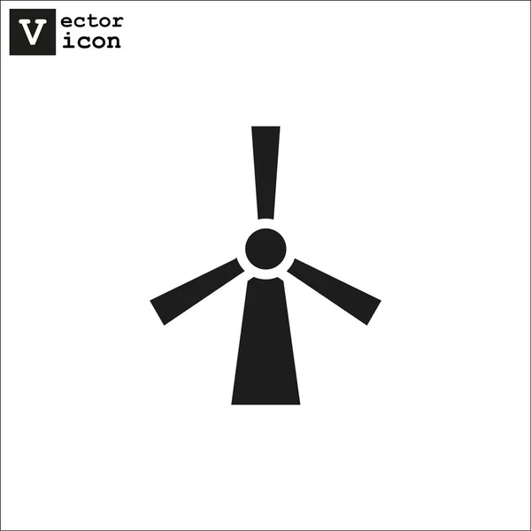 Symbol für Windkraftanlagen. — Stockvektor