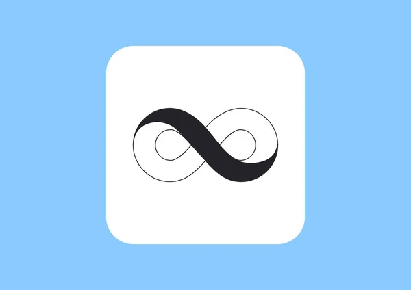 Infinity symboolpictogram web — Stockvector