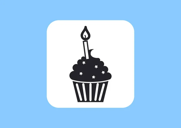 Cupcake Web Icon Ilustração Vetorial — Vetor de Stock