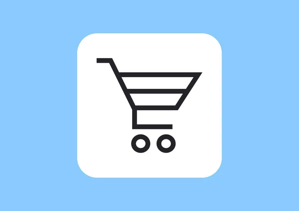 Carrito de compras icono web simple — Vector de stock