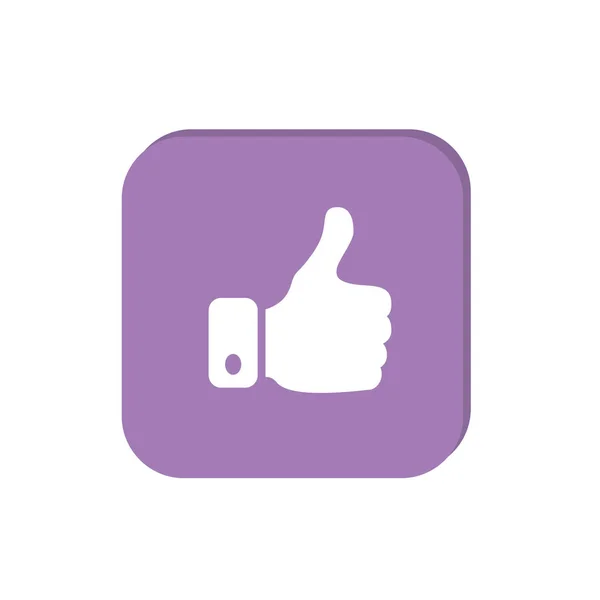Thumb up ikon sederhana - Stok Vektor