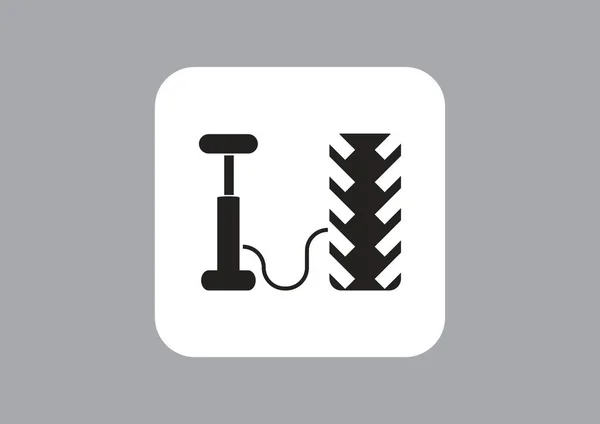 Wiel en band web-pictogram — Stockvector