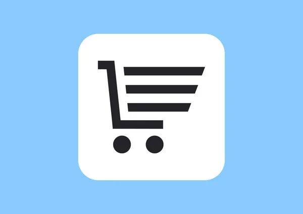 Carrito de compras icono web simple — Vector de stock