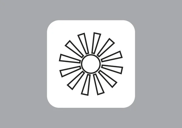 Sun Web Icon Vektor Illustration — Stock vektor