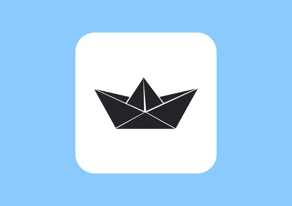 Paper ship simple web icon — Stock Vector