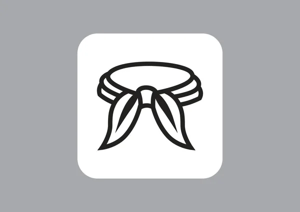 Cravat Icono Plano Vector Ilustración — Vector de stock