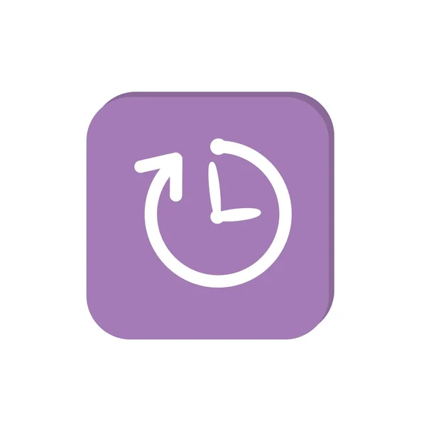 Icono Reloj Simple Con Flecha Circular — Archivo Imágenes Vectoriales