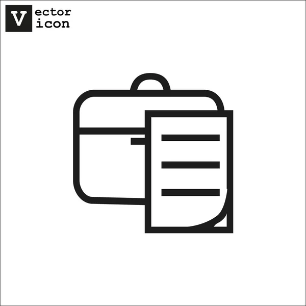 Aktentasche Flaches Symbol Vektorillustration — Stockvektor