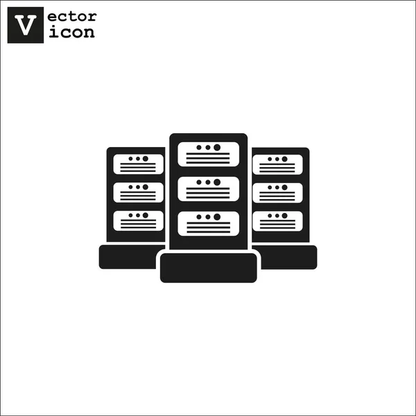 Servidores de datos icono web — Vector de stock