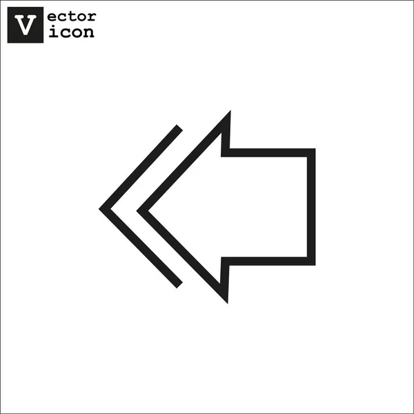 Einfaches Web Symbol Mit Pfeil Symbol — Stockvektor