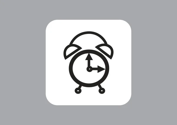 Alarme Horloge Icône Vectoriel Illustration — Image vectorielle