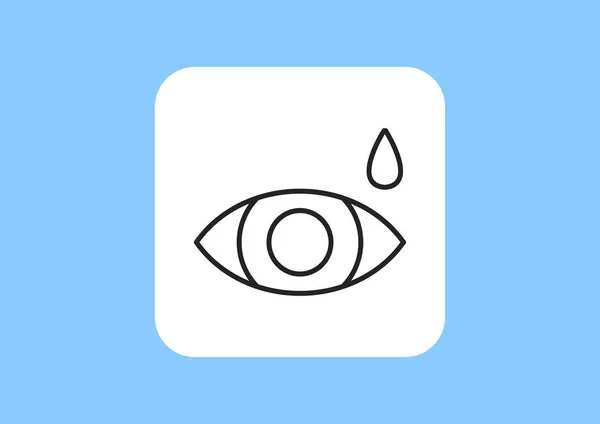 Gotas Para Los Ojos Icono Simple Esquema Ilustración Vectorial — Vector de stock