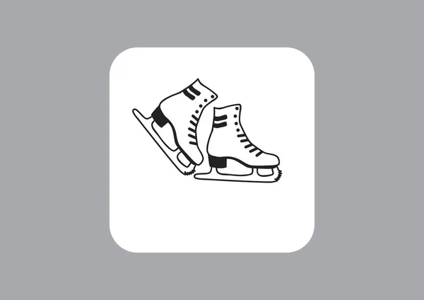 スケート web アイコン — ストックベクタ