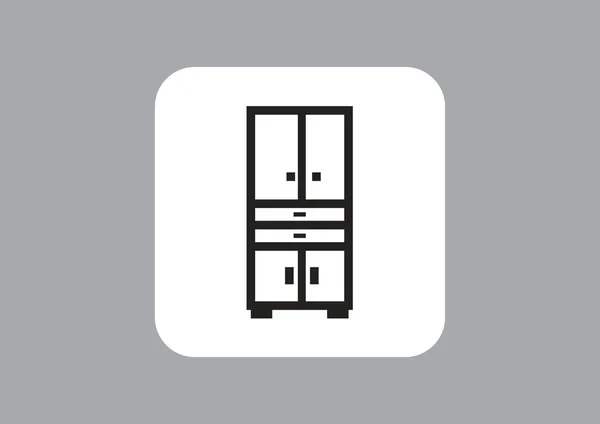 Garderob flat ikonen — Stock vektor