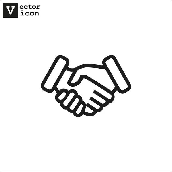 Abbildung Zum Handshake Zeichen Vektor — Stockvektor