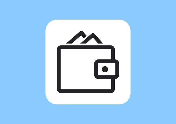 Monedero icono web — Vector de stock