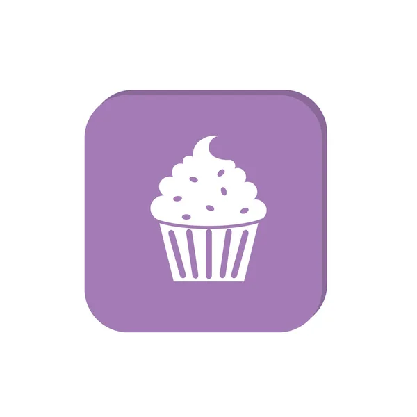 Cupcake Webbikonen Vektorillustration — Stock vektor