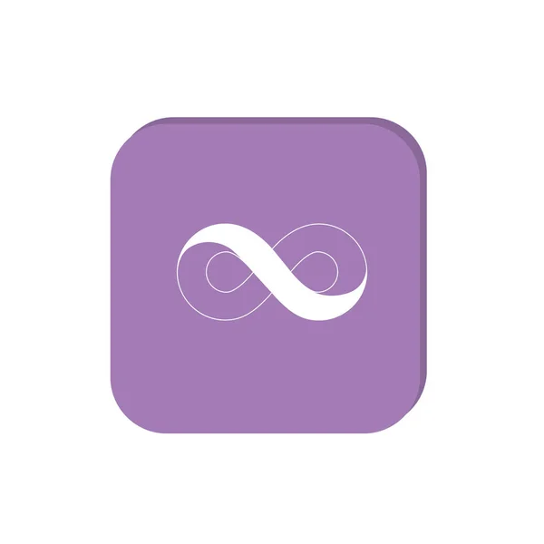 Infinity symboolpictogram web — Stockvector