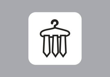 bağları askı düz simgesi, vektör, illüstrasyon