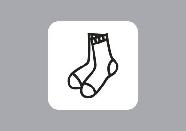 çorap düz simgesi, vektör, illüstrasyon