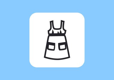 Giysi düz simgesi, vektör, illüstrasyon