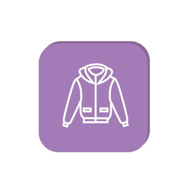 ceket düz simgesi, vektör, illüstrasyon