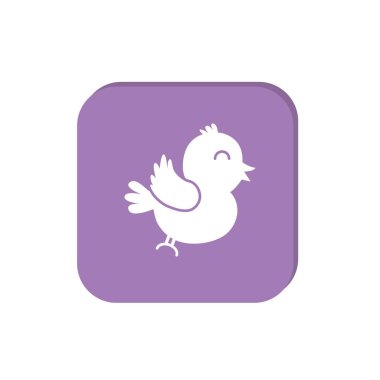 Web kuş simgesi. Vektör tasarımı