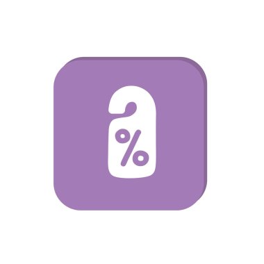 etiketi ile yüzde işareti web simgesi. vektör tasarımı    