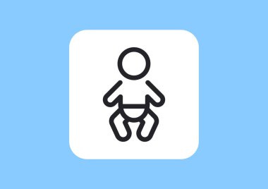  küçük bebek sembolü, vektör çizim