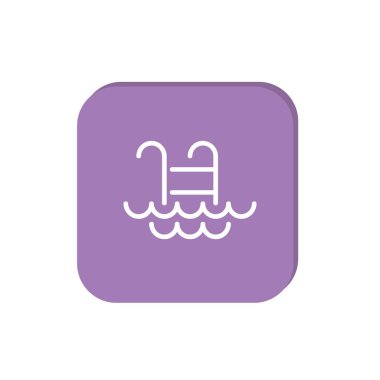 Dalgalar simgesi ile havuzu merdiveni