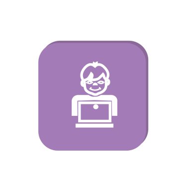 Öğrenci dizüstü bilgisayar simgesi 