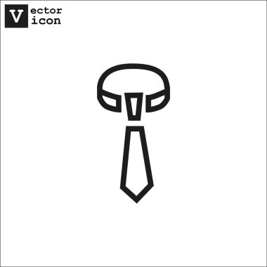 Düğümlü kravat basit web simgesi